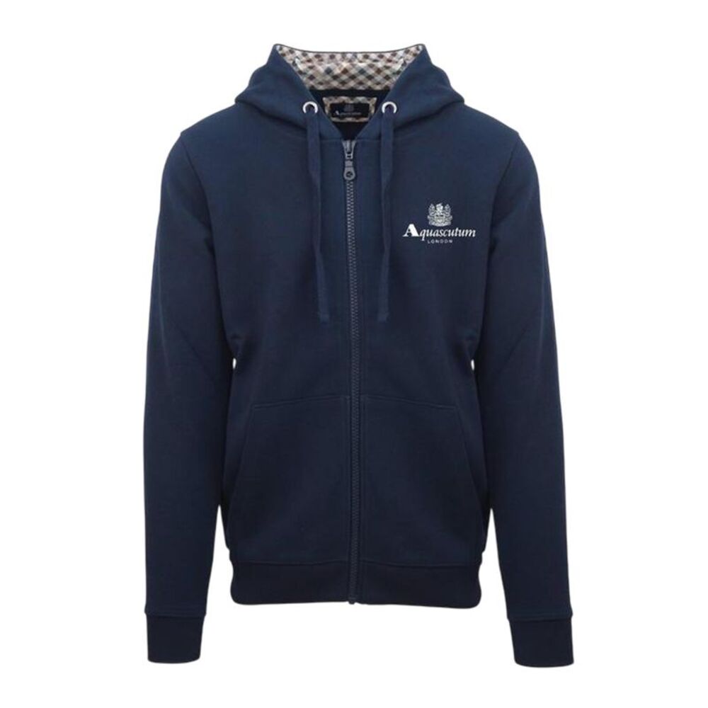 Aquascutum Mens Active Full Zip Hoodie / Navy